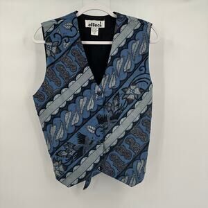 Effeci Womens Beaded Vest Size L Vintage Y2K‎ Festival Boho Western Hippie Retro